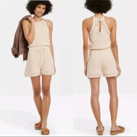 Universal Thread Crochet Romper in size large - Picture 1 of 9